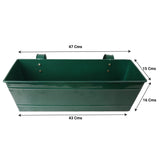 Rectangular Railing Planter - Dark Green(18 Inch)