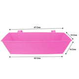 Rectangular Railing Planter -Yellow, Blue,Teal And Magenta (18 Inch) - Set of 4