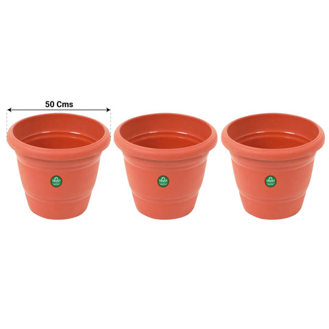 LARGE SIZE GARDEN POTS & PLANTERS ONLINE - UV Treated Plastic Round Pots - 20 Inches