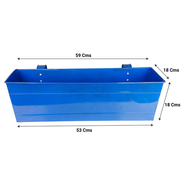 Buy Rectangular Railing Planter -Blue (23 Inch) Online in India-TrustBasket