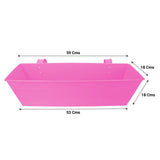 Rectangular Railing Planter -Magenta (23 Inch)