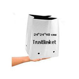 TrustBasket Large Poly Growbags UV Stabilized-10 Qty [24cms(L)X24cms(W)X40cms(H)]