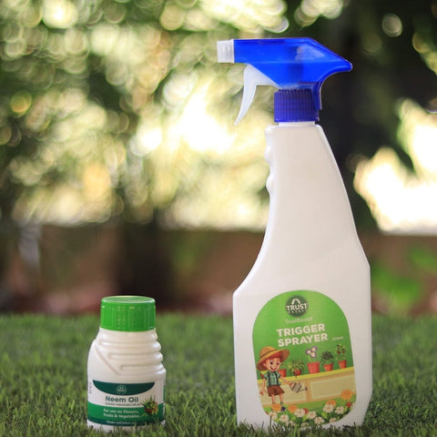 Best Plant Food Products in India - Trigger Sprayer Bottle(500ml) with Neem Oil(100ml)