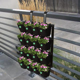 Vertical Gardening Pots With Metal Panel (16 Pots)