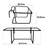 Rectangular Pot Railing Hanger (Plants and Pots are not included)