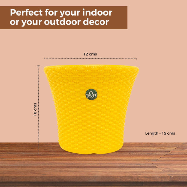 TrustBasket Helix Pot 7inch Table Top Planter Pot (Pack of 4)