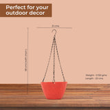 TrustBasket Hanging plastic pot with chain