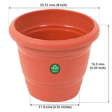 TrustBasket UV Treated Plastic Round Pot (8 Inches)