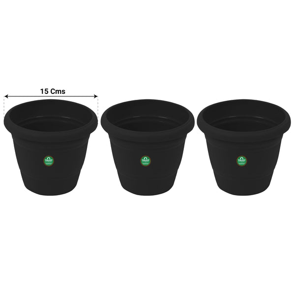 UV Treated Plastic Round Pot - 6 inches