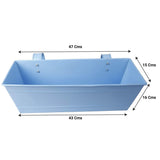 Rectangular Railing Planter -Yellow, Blue,Teal And Magenta (18 Inch) - Set of 4