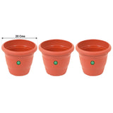SMALL POTS AND PLANTERS ONLINE - UV Treated Plastic Round Pot - 8 Inches