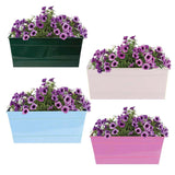 Rectangular railing planter (Green, Ivory, Teal, Magenta) 12 inch - Set of 4