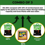 TrustBasket Organic Manure Combo of Vermicompost 10kg and Cocopeat 5kg for All Type Plants