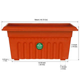 UV Treated Rectangular Plastic Planter (18 inches)