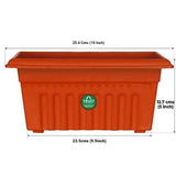 UV Treated Rectangular Plastic Planter (10 inches)