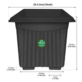 UV Treated  Square Plastic Planter (10 inches)