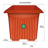 UV Treated  Square Plastic Planter (10 inches)