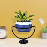 Trophy Planter Stand with look like Ceramic Metal Bowl