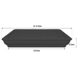 TrustBasket UV Treated 7 inch Square Bottom Tray(Plate/Saucer) Suitable for 10 inch Square Plastic Pot