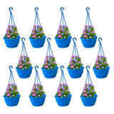 Colorful Plastic Hanging Basket with Bottom Saucer