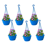 Colorful Plastic Hanging Basket with Bottom Saucer