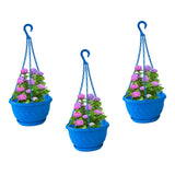 Colorful Plastic Hanging Basket with Bottom Saucer
