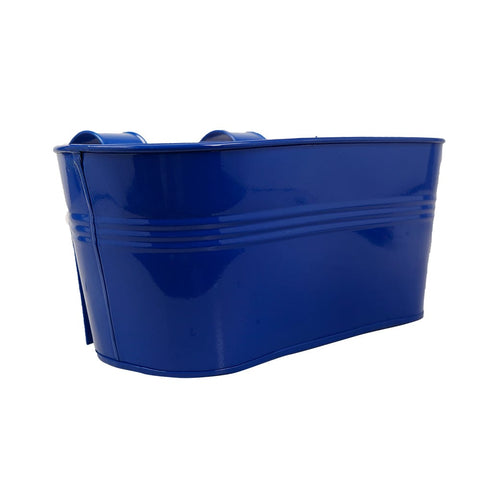Oval railing planter-Dark Blue