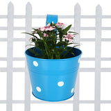 Single Railing Planter (Set Of 2) - Blue & Yellow