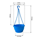 Colorful Plastic Hanging Basket with Bottom Saucer