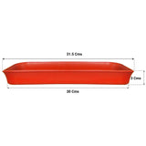 TrustBasket UV Treated 11.8 inch Rectangular Bottom Tray(Plate/Saucer) Suitable for 12 inch Rectangular Plastic Pot