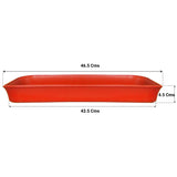 TrustBasket UV Treated 17 inch Rectangular Bottom Tray(Plate/Saucer) Suitable for 18 inch Rectangular Plastic Pot