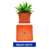 TrustBasket UV Treated 4.5 inch Square Bottom Tray(Plate/Saucer) Suitable for 6 inch Square Plastic Pot