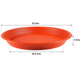 TrustBasket UV Treated 10.4 Inch Round Bottom Tray(Plates/Saucer) Suitable for 16 Inch Round Plastic Pot