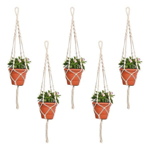 TrustBasket 8 inch Plastic Planter with Contemporary Hanger