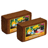 Coco Peat Block (Set Of Two 650grm Blocks)-Expands To 16 Liters Of Coco Peat Powder