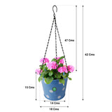 Dotted Round Hanging Basket - Set of 5 (Red, Yellow, Green, Orange, Blue)