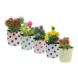 Set of 5 premium colourful Dotted Grow bags (20*20*35 cms)