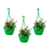 Colorful Plastic Hanging Basket with Bottom Saucer