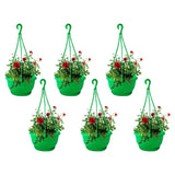 Colorful Plastic Hanging Basket with Bottom Saucer