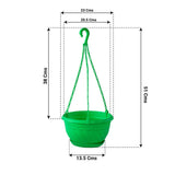 Colorful Plastic Hanging Basket with Bottom Saucer