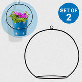 Wall Hanging Round Planter Holder - Set of 2