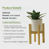 Glare Mid Century Stand with Pot
