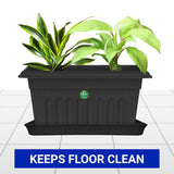 TrustBasket UV Treated 17 inch Rectangular Bottom Tray(Plate/Saucer) Suitable for 18 inch Rectangular Plastic Pot