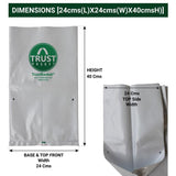 TrustBasket Large Poly GrowBags UV Stabilized  -5 Qty [24cms(L)x24cms(W)x40cms(H)]