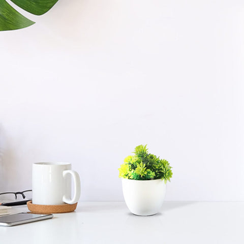 Artificial Potted Mini Shrub Green
