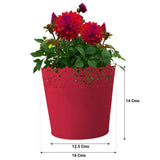 Lace Planter With Hanging Chain - Set of 5 (Yellow, Teal, Pink, Ivory, Purple)