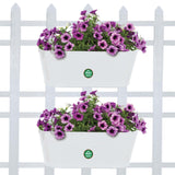 Oval Railing Planter Ivory - Set of 2