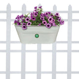 Oval railing planter - Plain Ivory