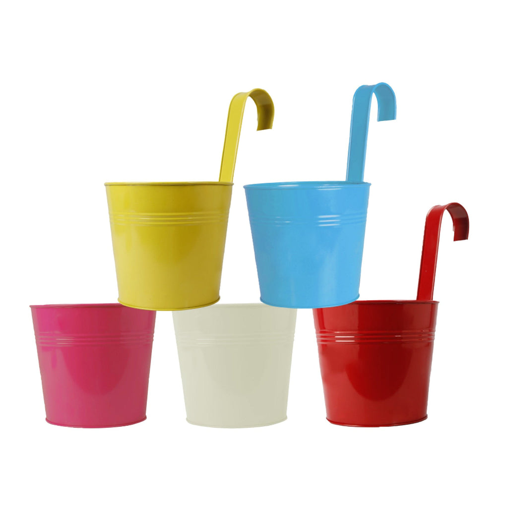 Railing Planters Round dotted – TrustBasket