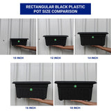 UV Treated Rectangular Plastic Planters (12 inches)